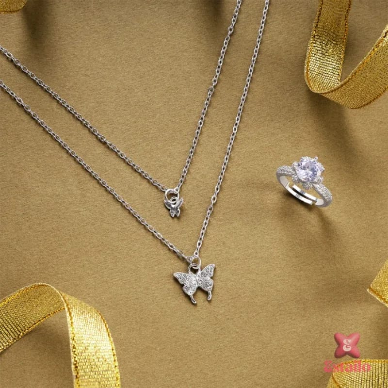 Butterfly Duo Neckpiece Set